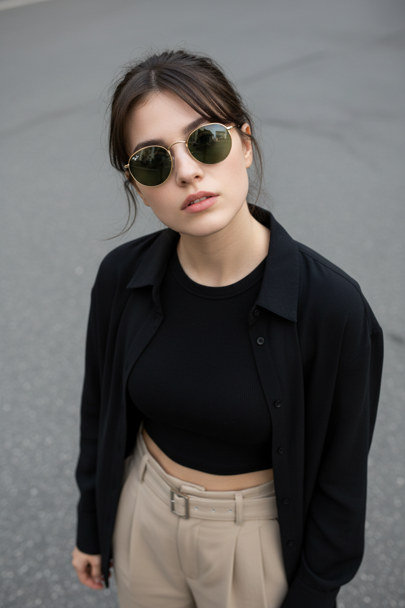 RAYBAN Round Metal Arista Green -7040
