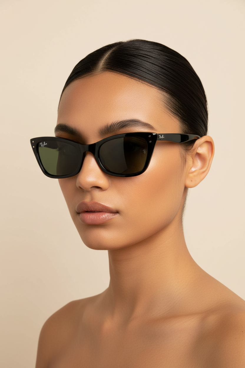 RAYBAN LADY BURBANK Green Polished Black 7166