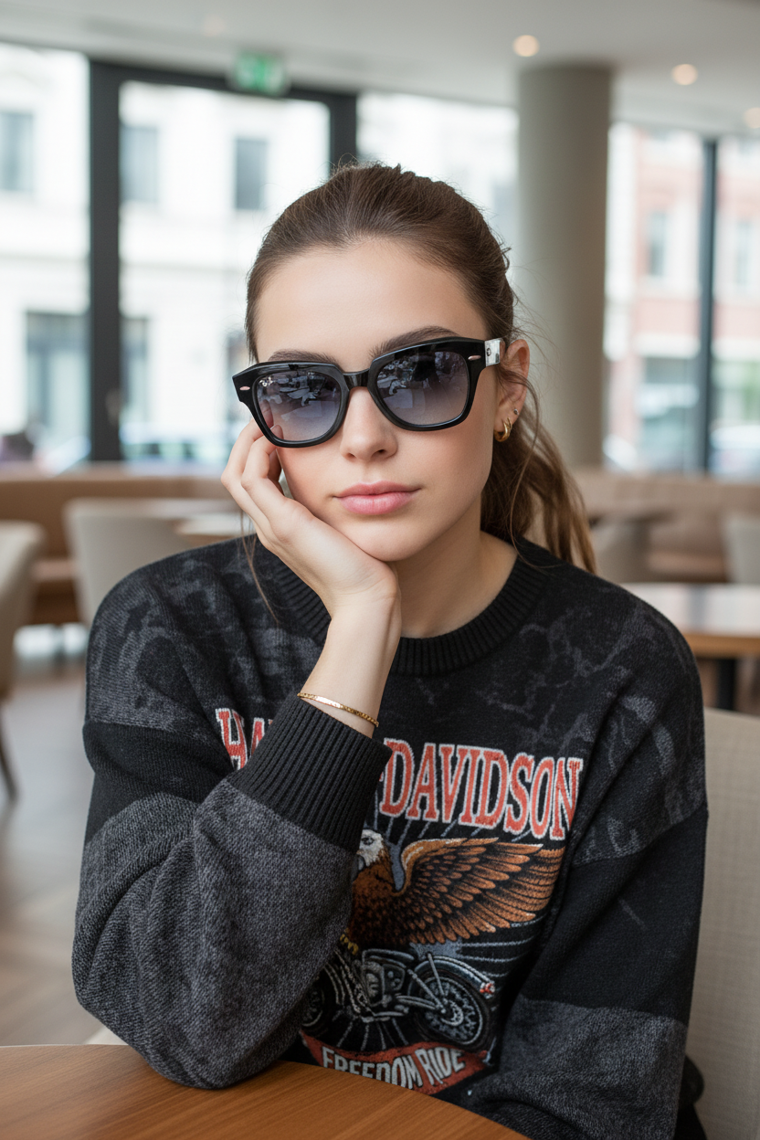 RAYBAN STATE STREET Gradient Blue Polished Black - 7167