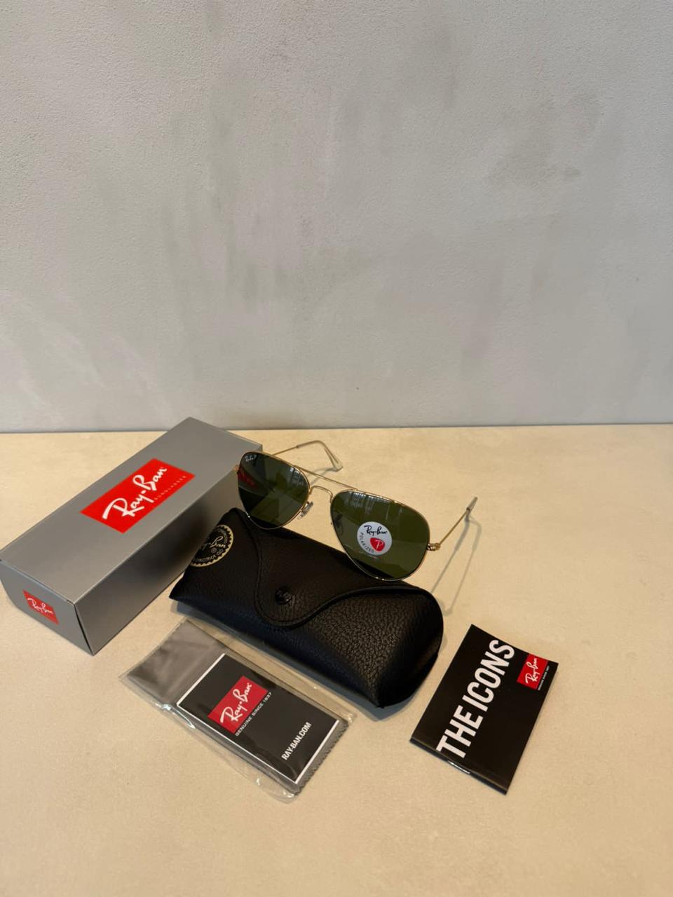 Aviador Green Gold Polarized