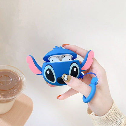 Estuche Para AirPods 1/2 Generación - Stich Azul