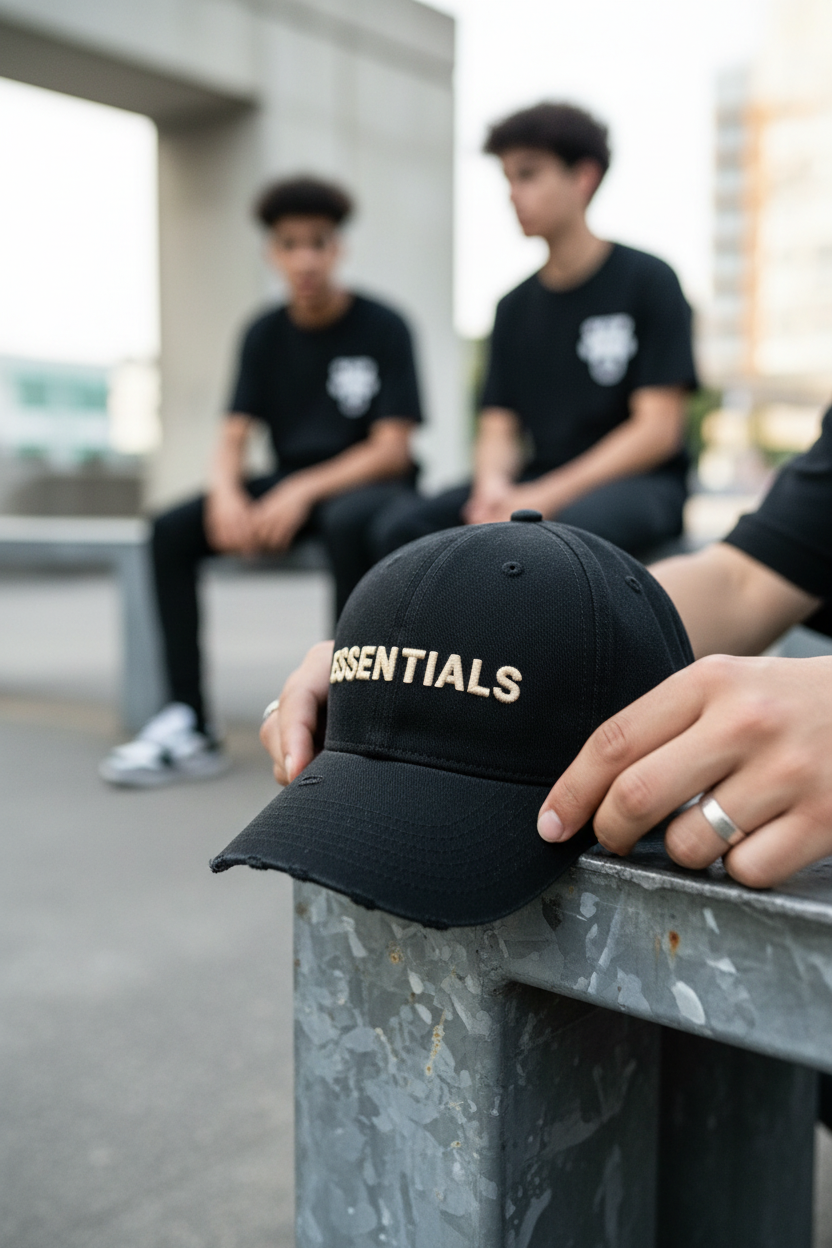 Gorra ESSENTIALS DUPE - Negra - 7125