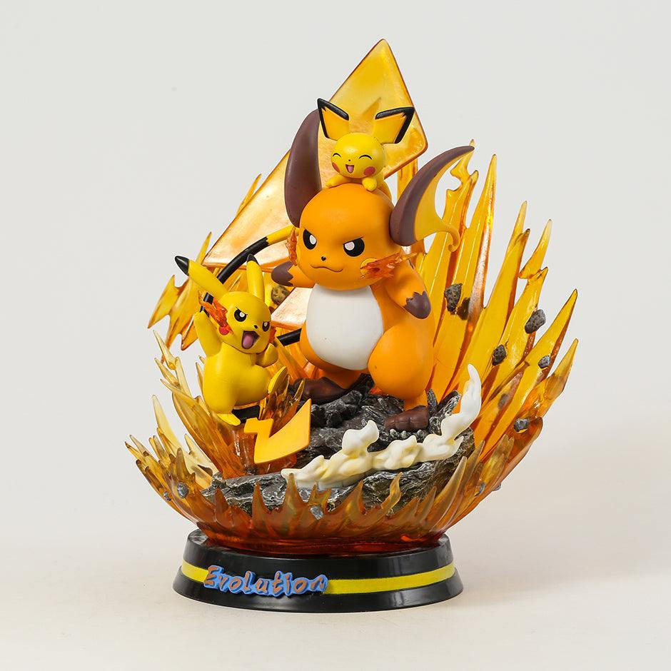 Figura Coleccionable de Pikachu y sus Evoluciones - Pokemón