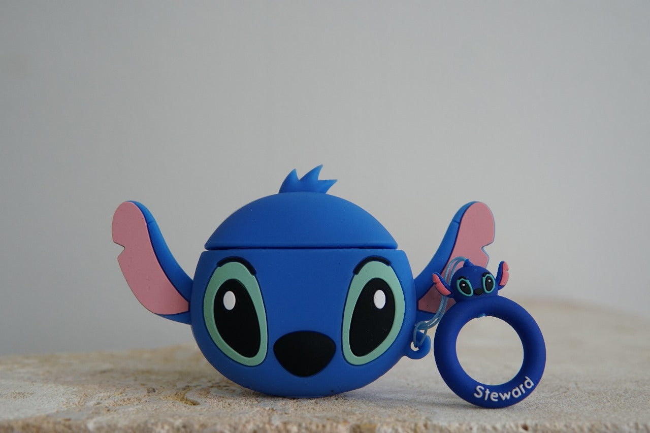 Estuche Para AirPods 1/2 Generación - Stich Azul