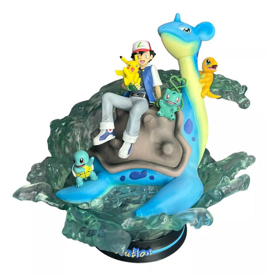 Figura Tipo Lampara Ash Y Pokemones De Agua