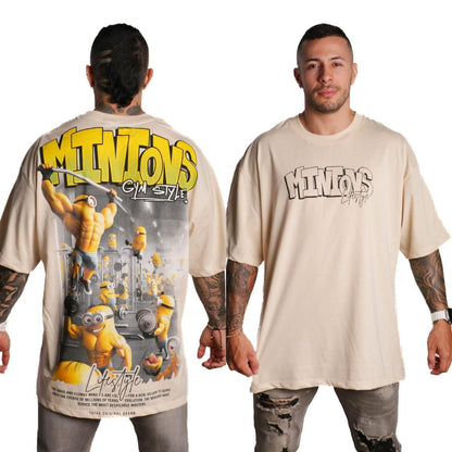 Camiseta Oversize Minions Gym Style