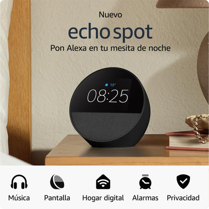 Parlante Inteligente Echo Spot 1era Generación Amazon Negro