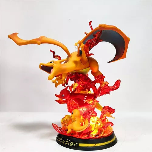 Figura Evolución de Charmander, Charmeleon y Charizard - Pokemón