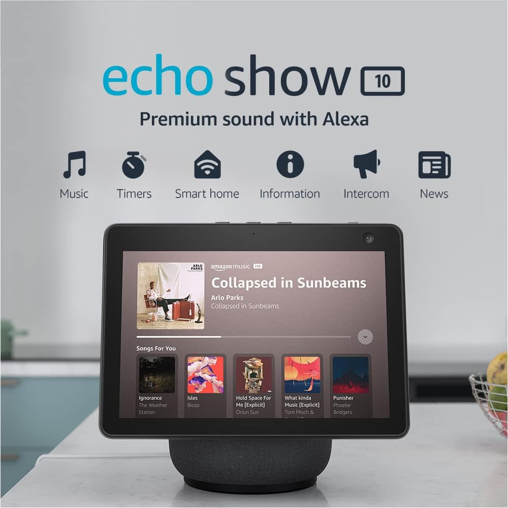 Parlante Inteligente Echo Show 10 Pulgadas 3ra Generación Amazon Negra