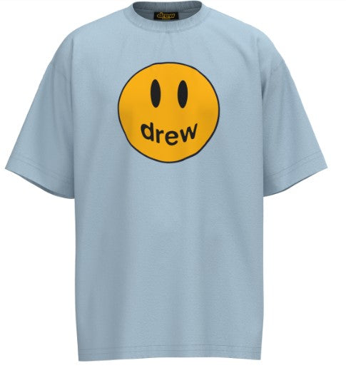 Camiseta Drew House Smiley Logo Celeste