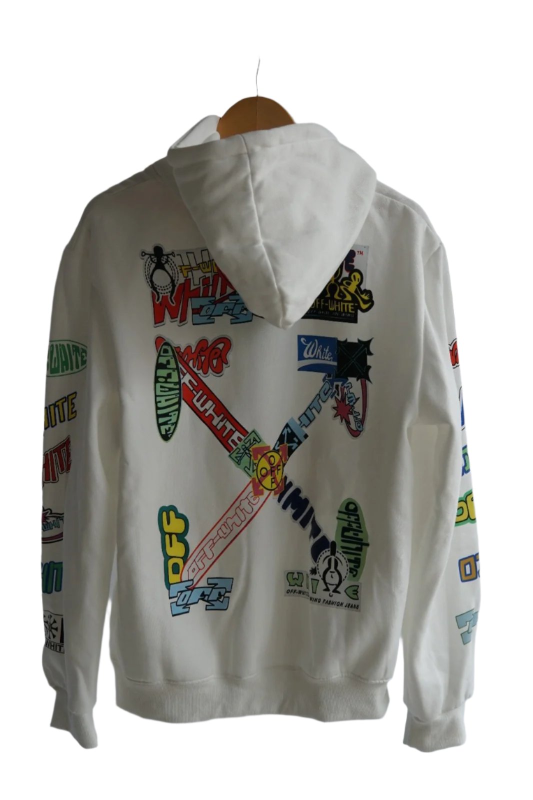 Hoodie Off White Con Estampado De Dibujos Animados