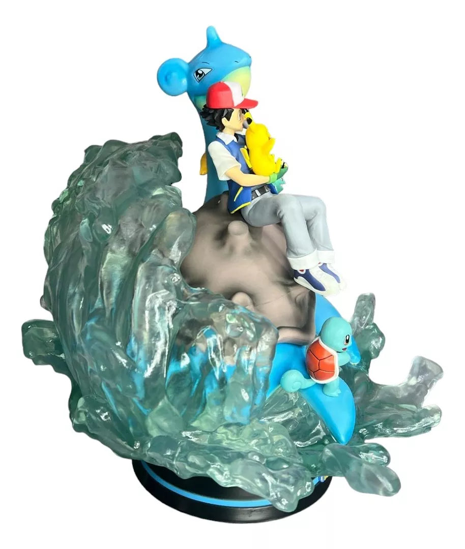 Figura Tipo Lampara Ash Y Pokemones De Agua