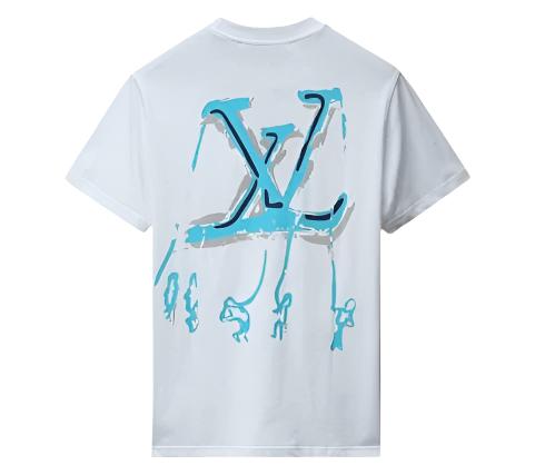 Camiseta Louis Vuitton Logo Celeste