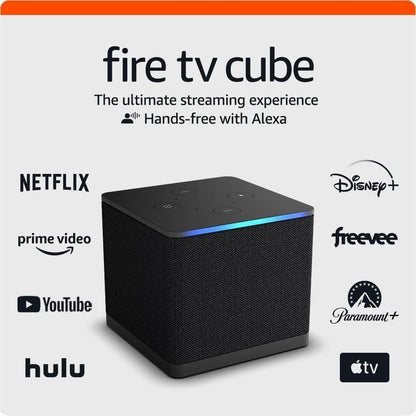 Amazon Fire TV Cube - Alexa,  Wi-Fi 6E y 4K Ultra HD