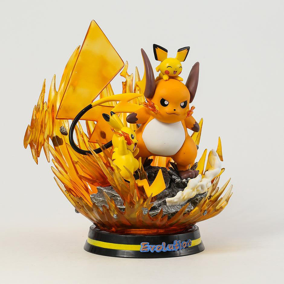 Figura Coleccionable de Pikachu y sus Evoluciones - Pokemón