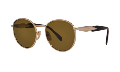 Lentes de Sol Prada PR 56 ZS Pale Gold Marrón Oscuro