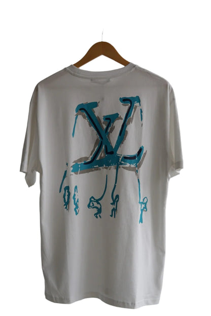 Camiseta Louis Vuitton Logo Celeste