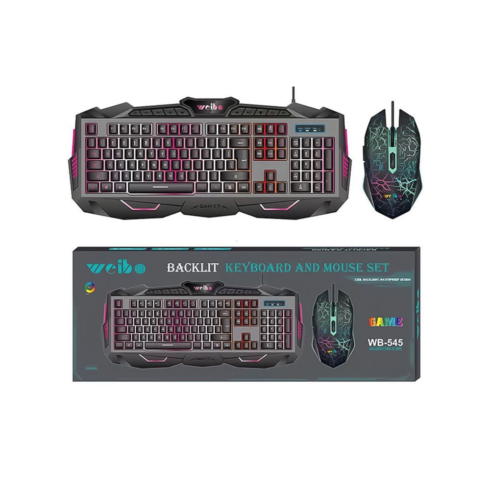 Set de teclado y mouse gaming - WEIBO WB-545