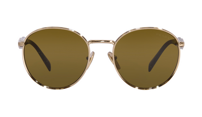 Lentes de Sol Prada PR 56 ZS Pale Gold Marrón Oscuro