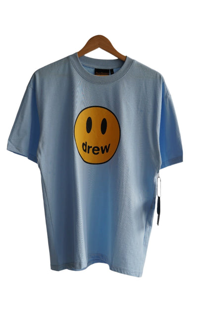 Camiseta Drew House Smiley Logo Celeste