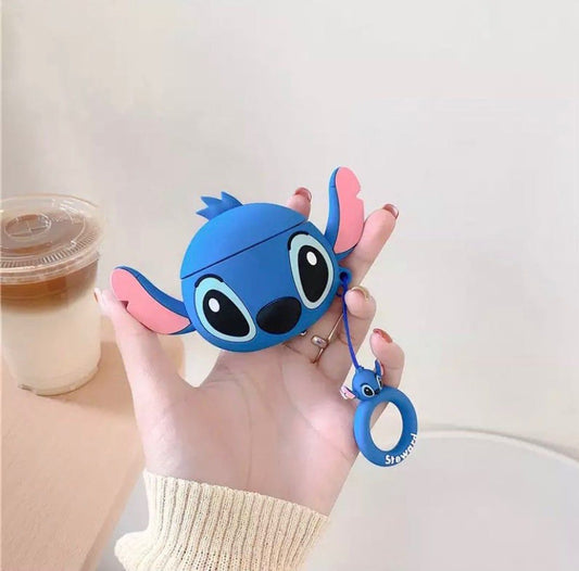 Estuche Para AirPods 1/2 Generación - Stich Azul