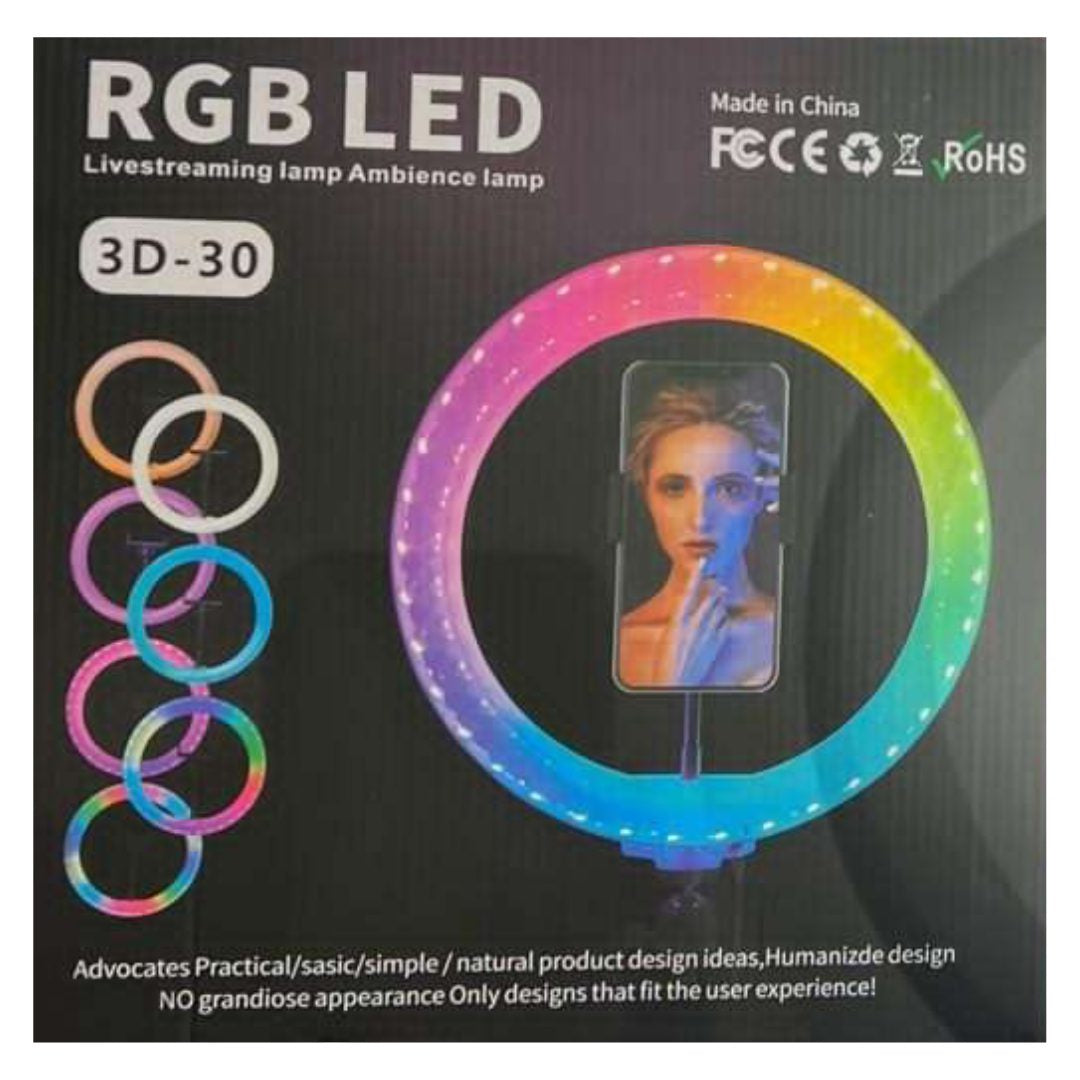 Aro De Luz RGB Led 3D- 30CM