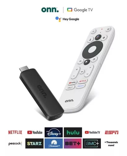 Watch Onn Google TV Negro Stick Dispositivo Streaming HD