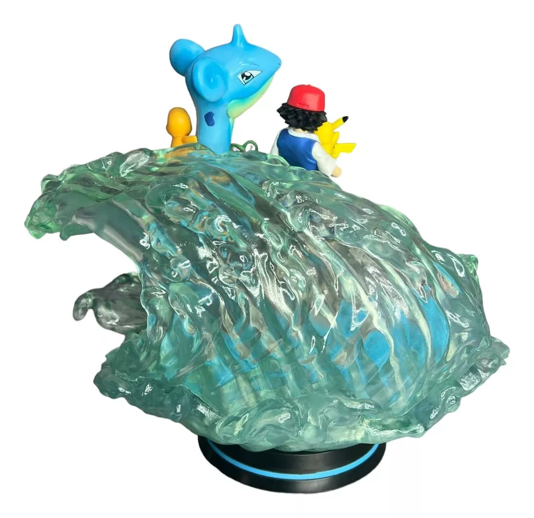 Figura Tipo Lampara Ash Y Pokemones De Agua