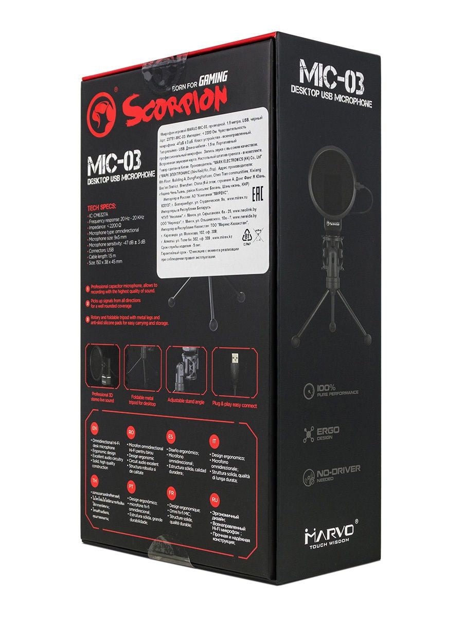 Micrófono gaming scorpion MIC-03