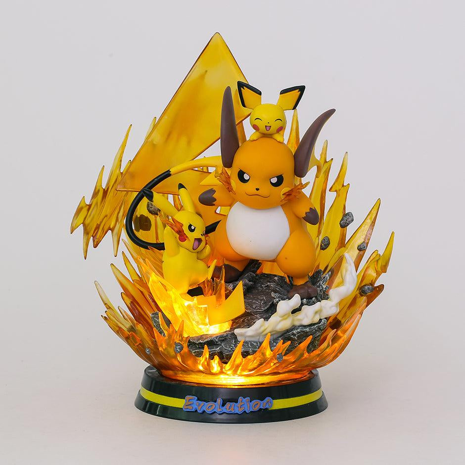 Figura Coleccionable de Pikachu y sus Evoluciones - Pokemón