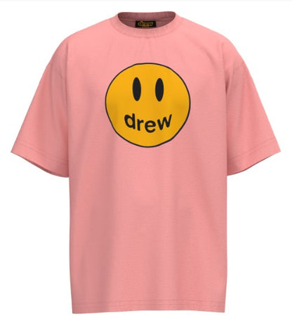 Camiseta Drew House Smiley Logo Rosa