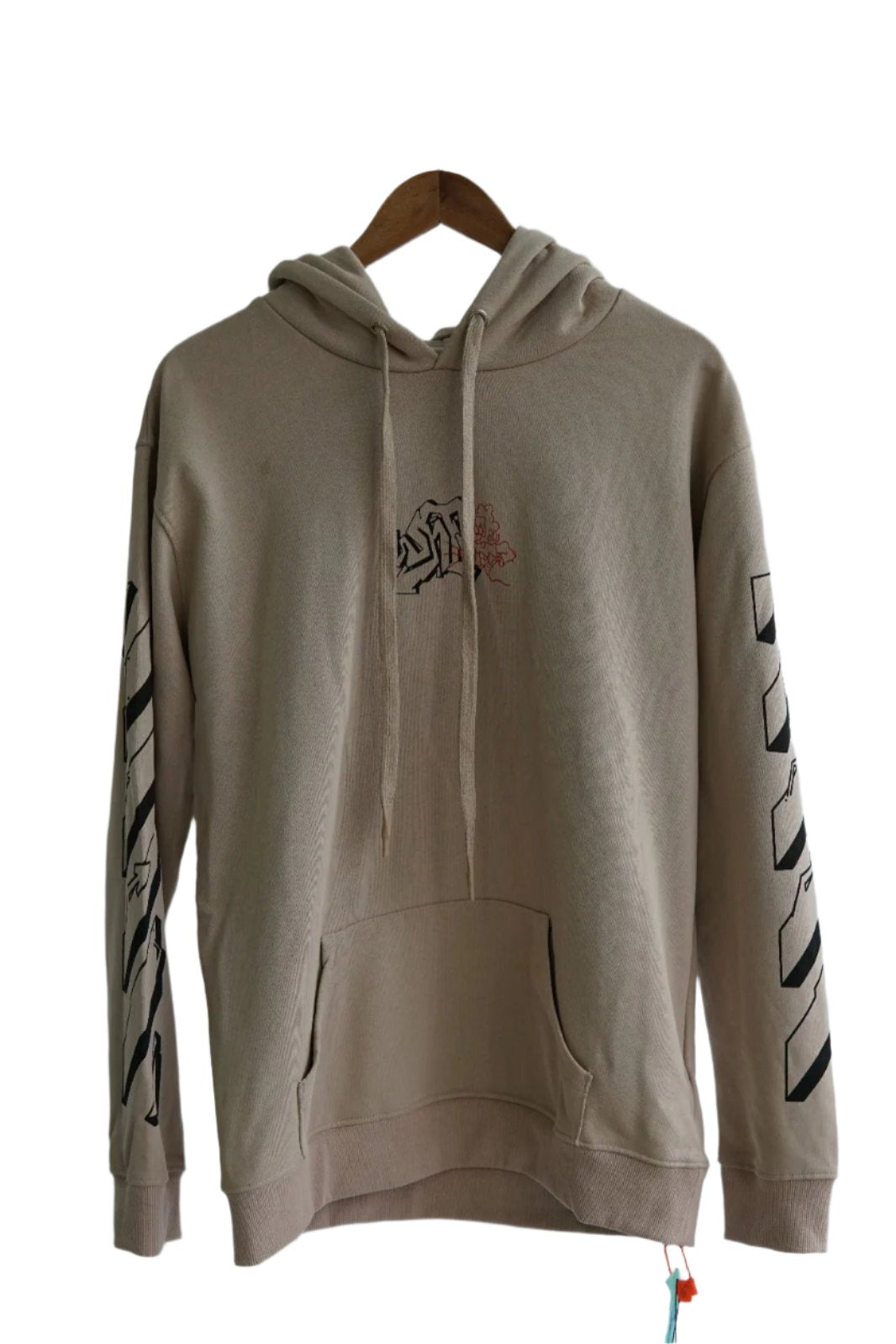 Hoodie De Algodón Off-White Graffiti Printed