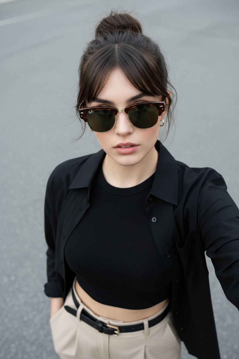 RAYBAN Mega Club Master Tortoise Arista Green -7026