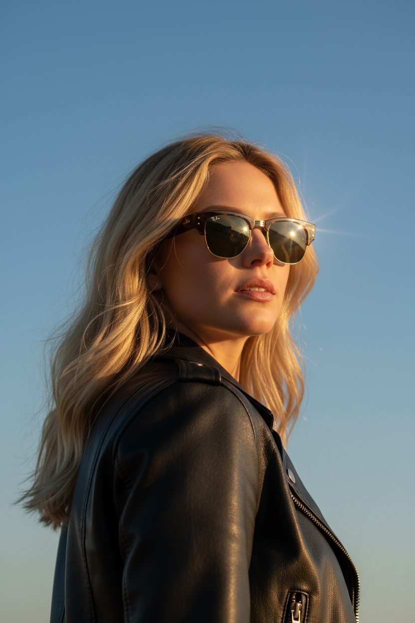 RAYBAN Mega Club Master Tortoise Arista Green -7026