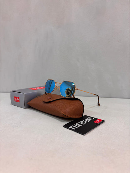 Octagonal Mirror Blue