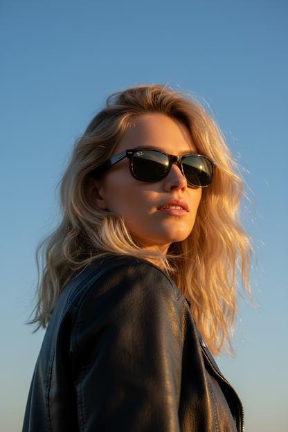 New Wayfarer Tortoise Polarized Green -7027