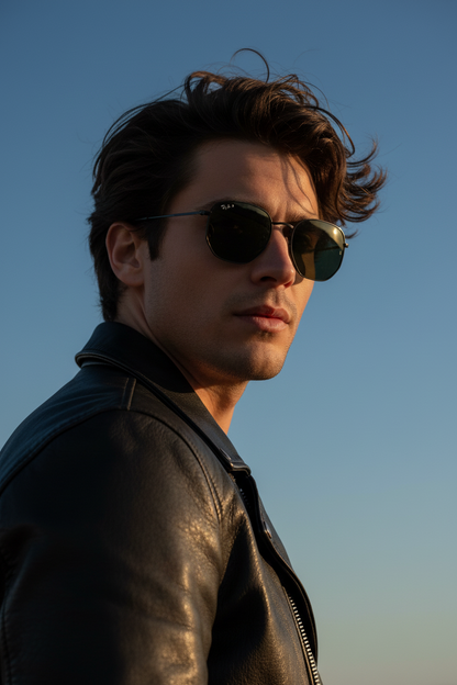RAYBAN Hexagonal Black Grey -7020