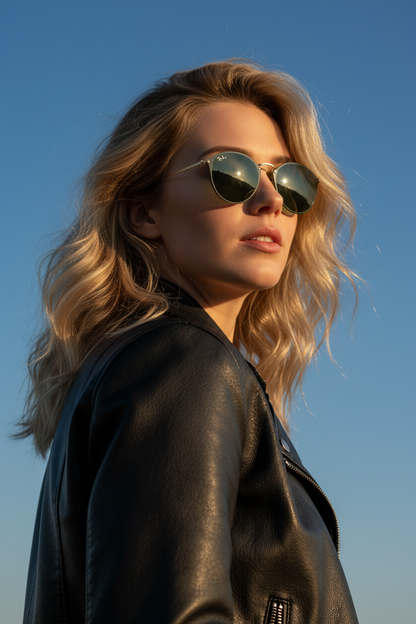 RAYBAN Round Blaze Arista Green-7037