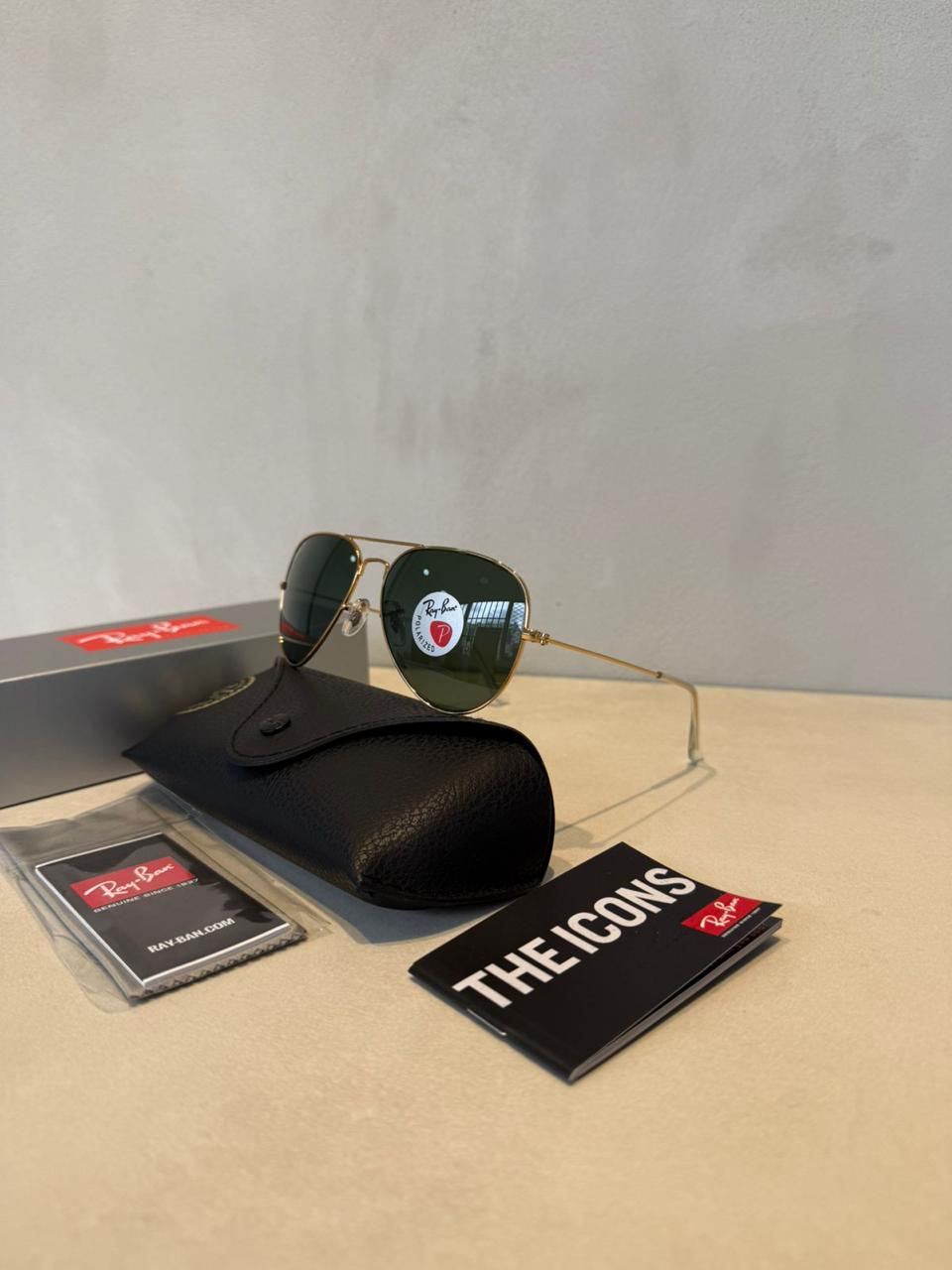 Aviador Green Gold Polarized