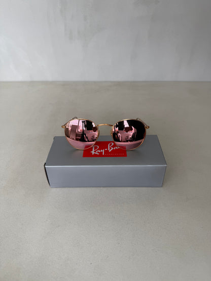 Round Metal Mirror Pink