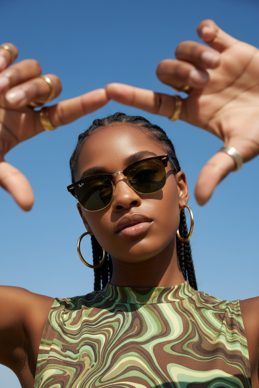 RAYBAN Club Master Tortoise Arista Green -7011