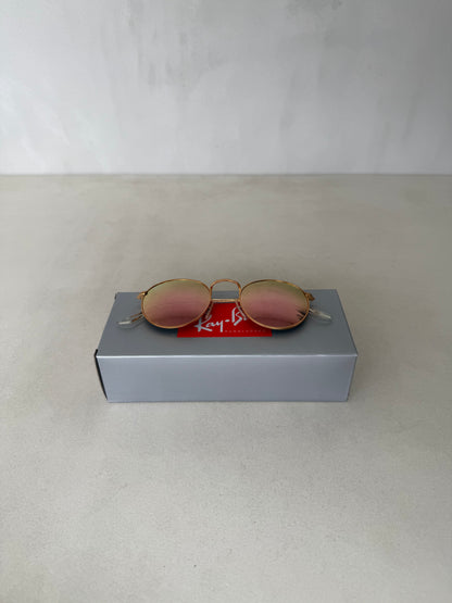 Round Metal Mirror Pink