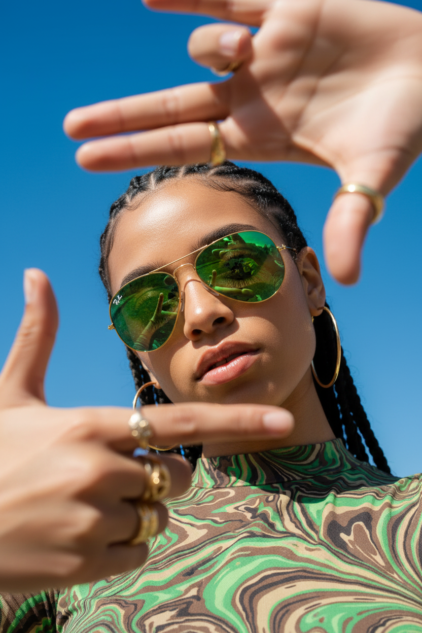 RAYBAN Aviador Mirror Green -7006