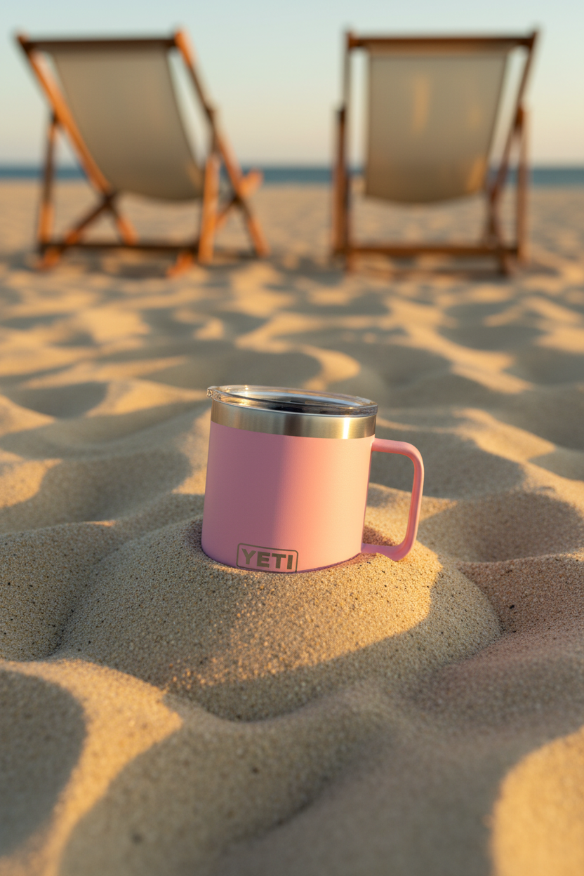 YETI rambler MUG de 14 onzas para Café - Rosado -7087