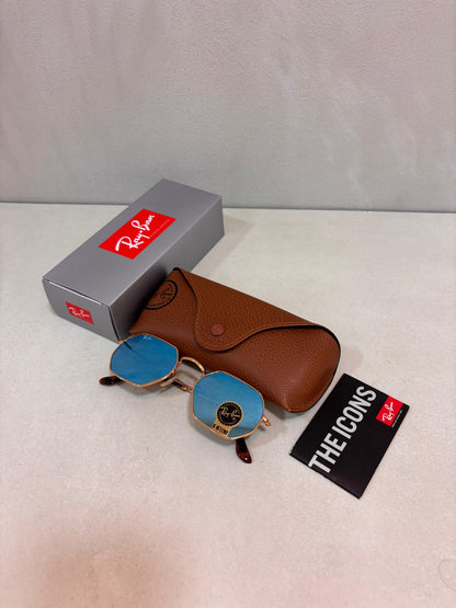 Octagonal Mirror Blue