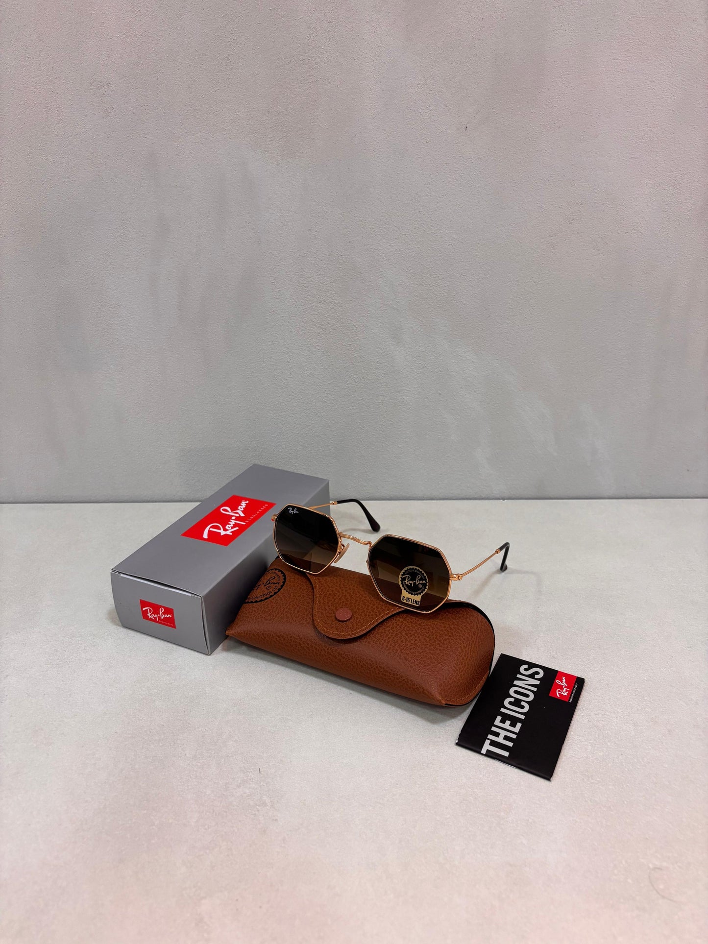 Octagonal Gradient Brown