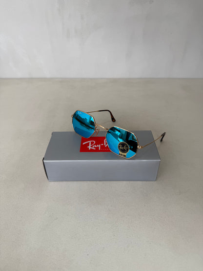 Octagonal Mirror Blue