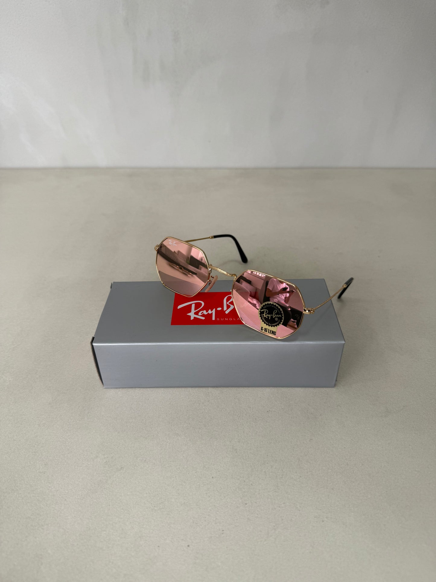 Octagonal Mirror Pink