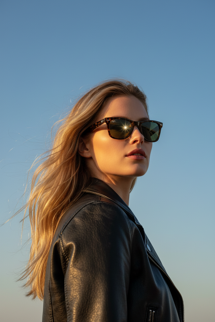 RAYBAN Wayfarer Tortoise Polarized Green -7044