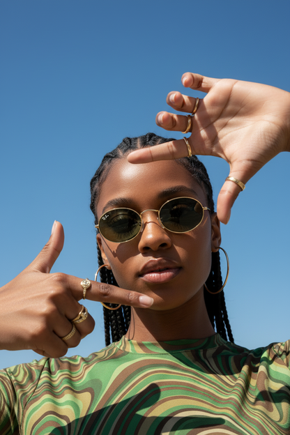 RAYBAN Oval Arista Green -7033